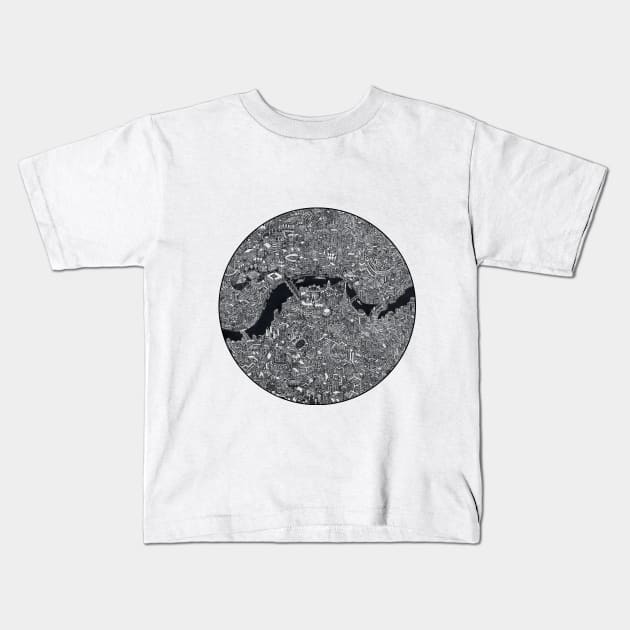 London city map Kids T-Shirt by ol1ie